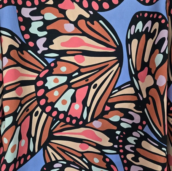 Crosby By Mollie Burch Colorful Butterfly Print Blouse Size S - Picture 6 of 10